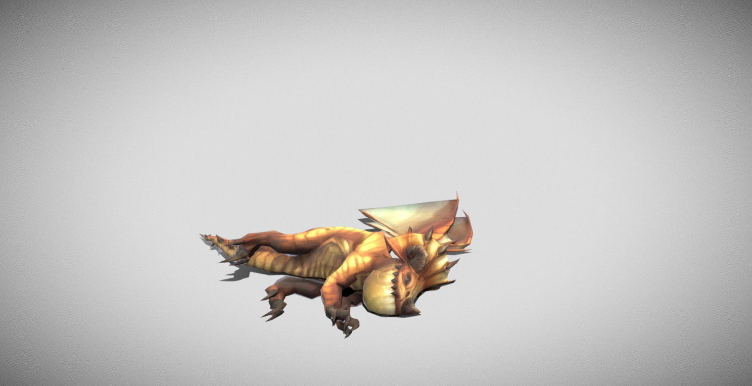 Dungeon Fantasy Monster - Flying Triceratops Low-poly 3D model_21