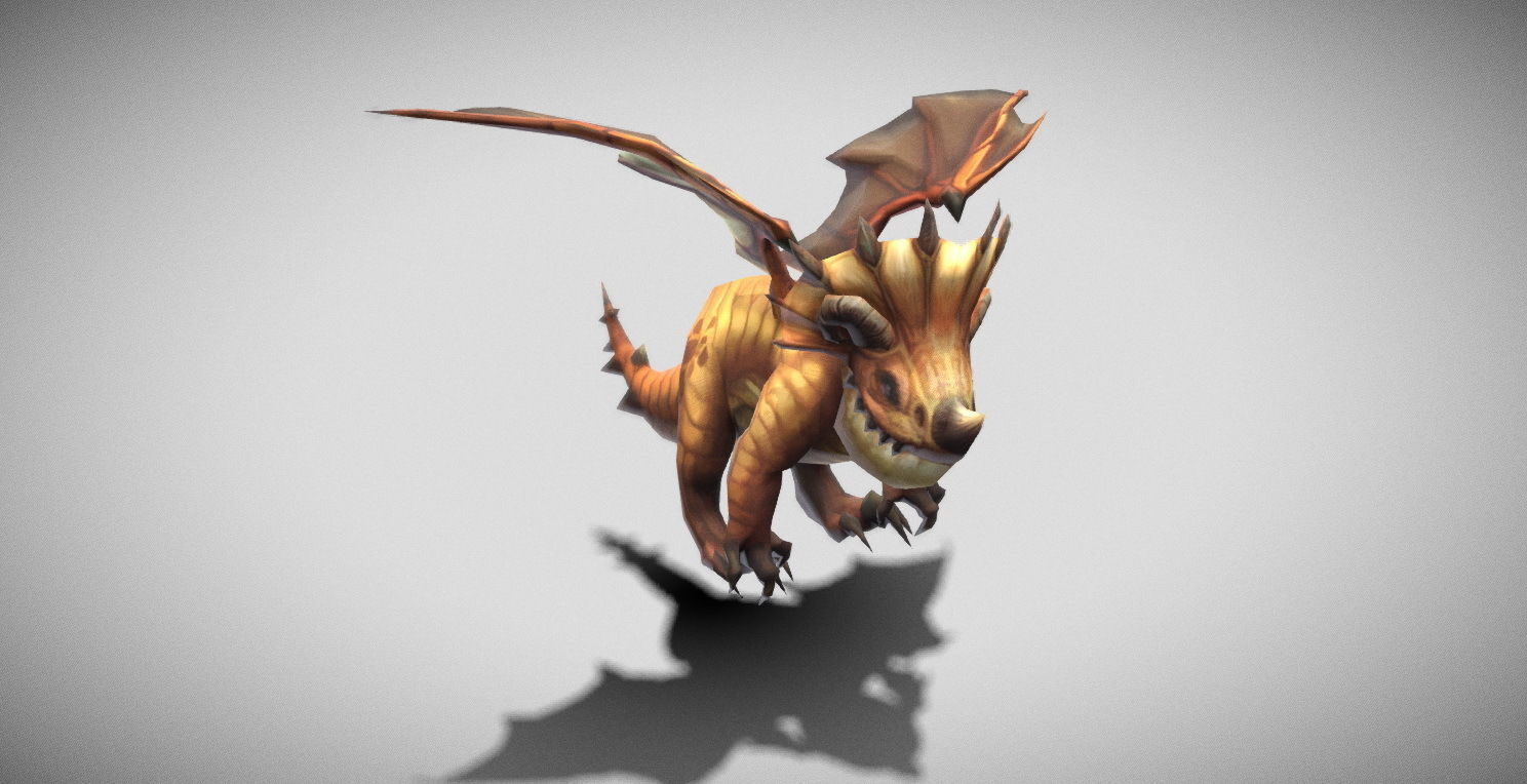 Dungeon Fantasy Monster - Flying Triceratops Low-poly 3D model_5