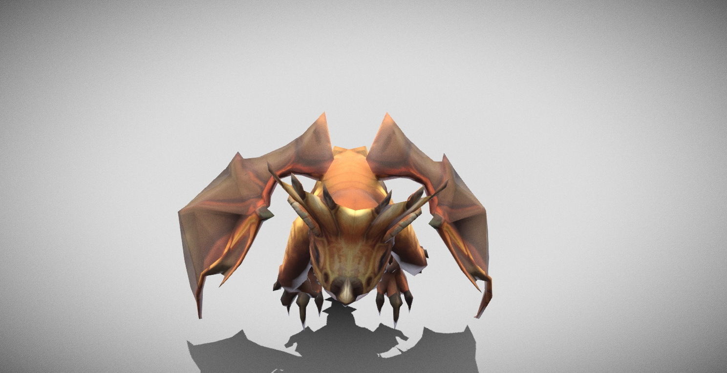 Dungeon Fantasy Monster - Flying Triceratops Low-poly 3D model_14