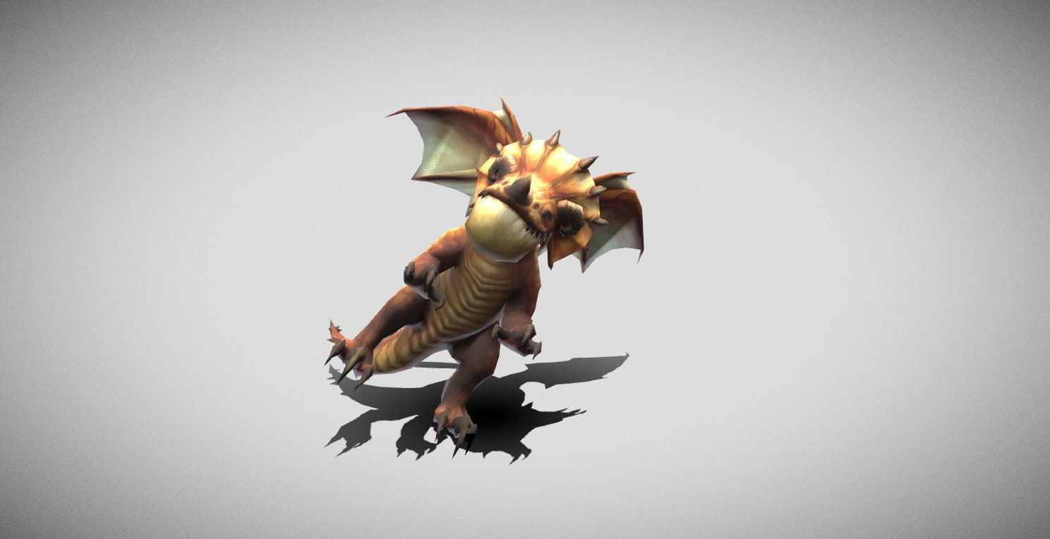 Dungeon Fantasy Monster - Flying Triceratops Low-poly 3D model_20