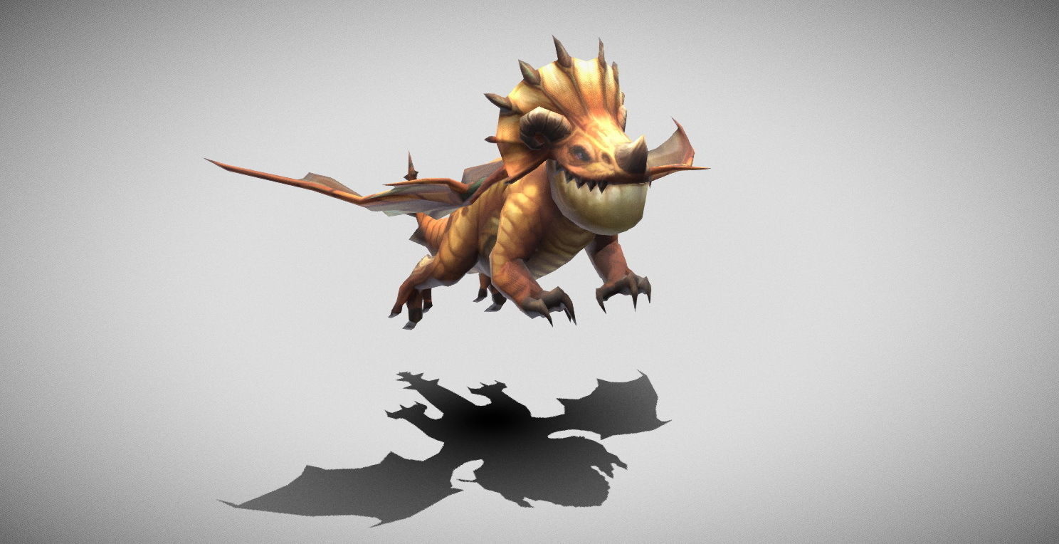 Dungeon Fantasy Monster - Flying Triceratops Low-poly 3D model_16