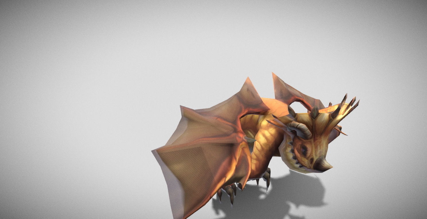 Dungeon Fantasy Monster - Flying Triceratops Low-poly 3D model_9