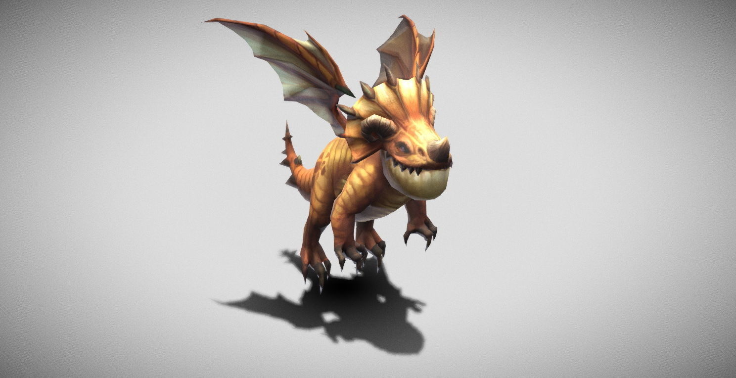 Dungeon Fantasy Monster - Flying Triceratops Low-poly 3D model_7