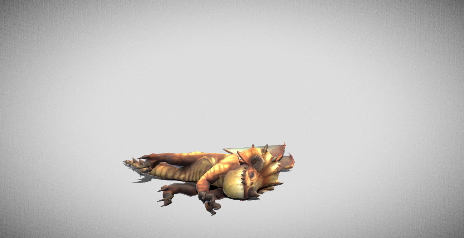Dungeon Fantasy Monster - Flying Triceratops Low-poly 3D model_18