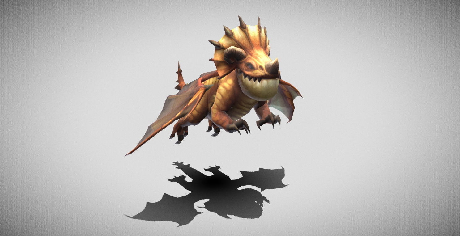 Dungeon Fantasy Monster - Flying Triceratops Low-poly 3D model_19