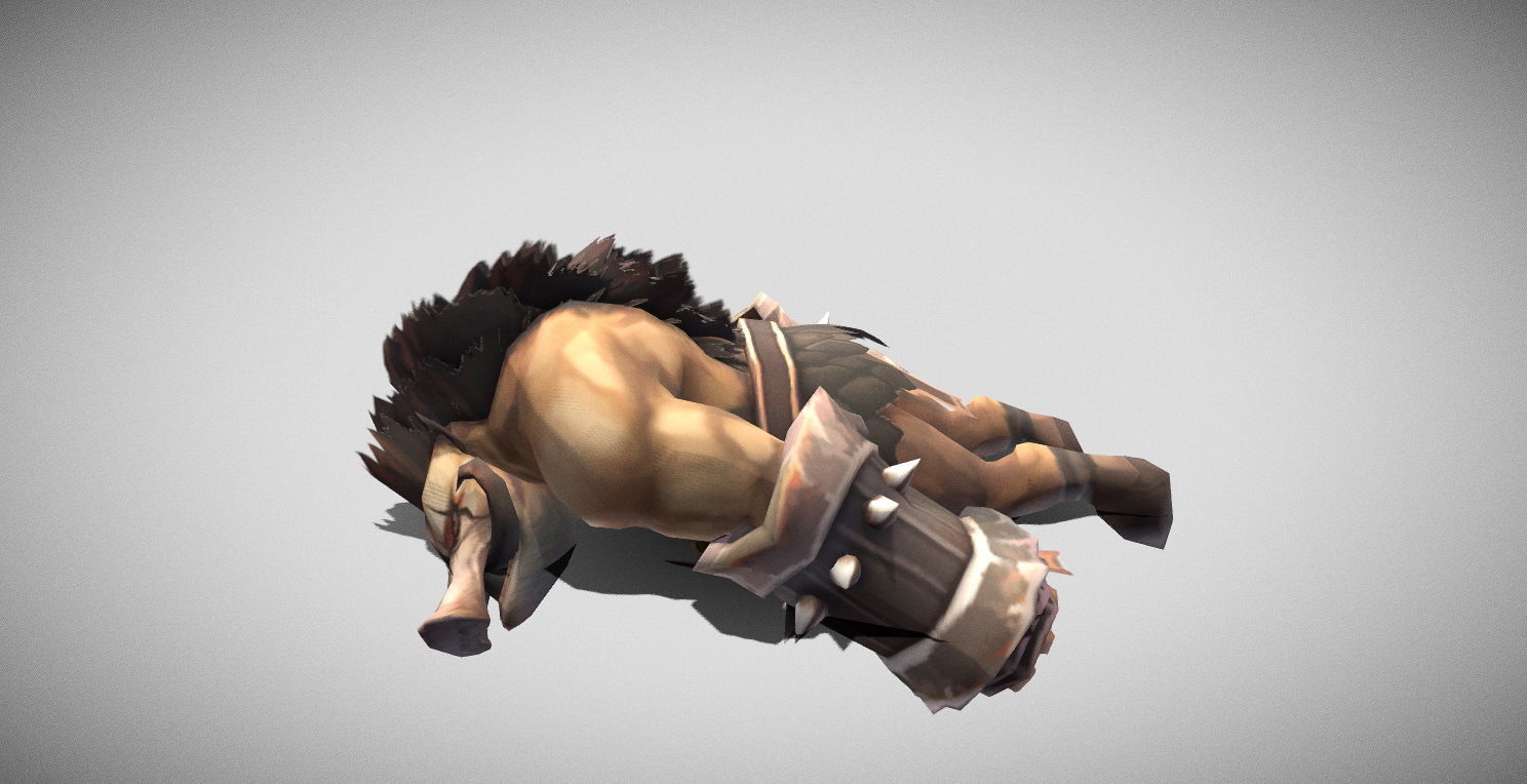 Dungeon Fantasy Monster - Orc Warrior Low-poly 3D model_18