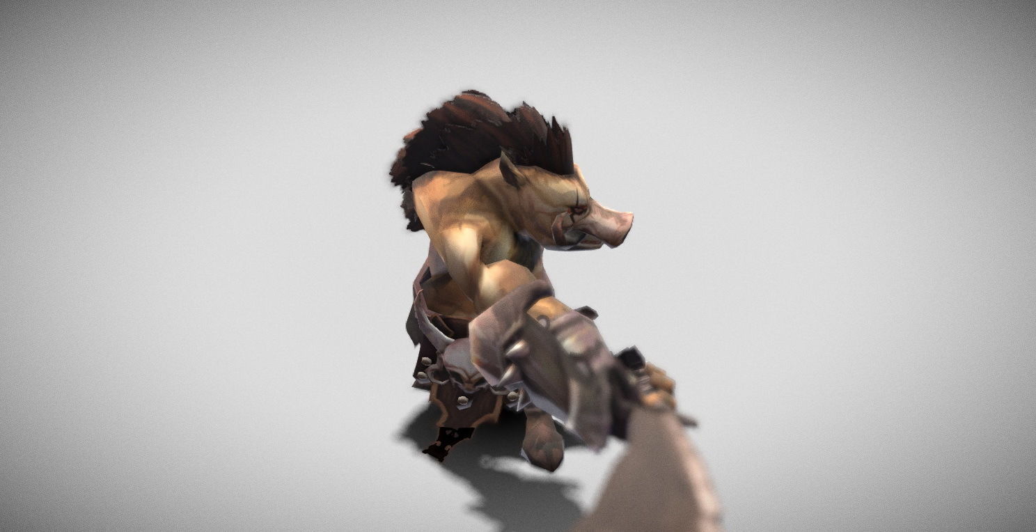 Dungeon Fantasy Monster - Orc Warrior Low-poly 3D model_6