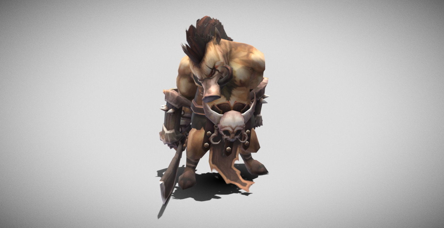 Dungeon Fantasy Monster - Orc Warrior Low-poly 3D model_17