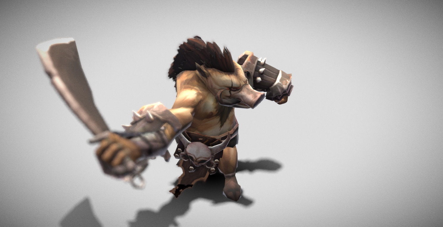 Dungeon Fantasy Monster - Orc Warrior Low-poly 3D model_3
