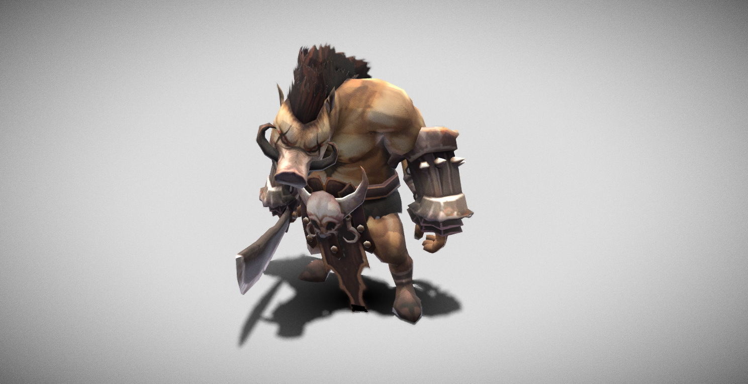 Dungeon Fantasy Monster - Orc Warrior Low-poly 3D model_7