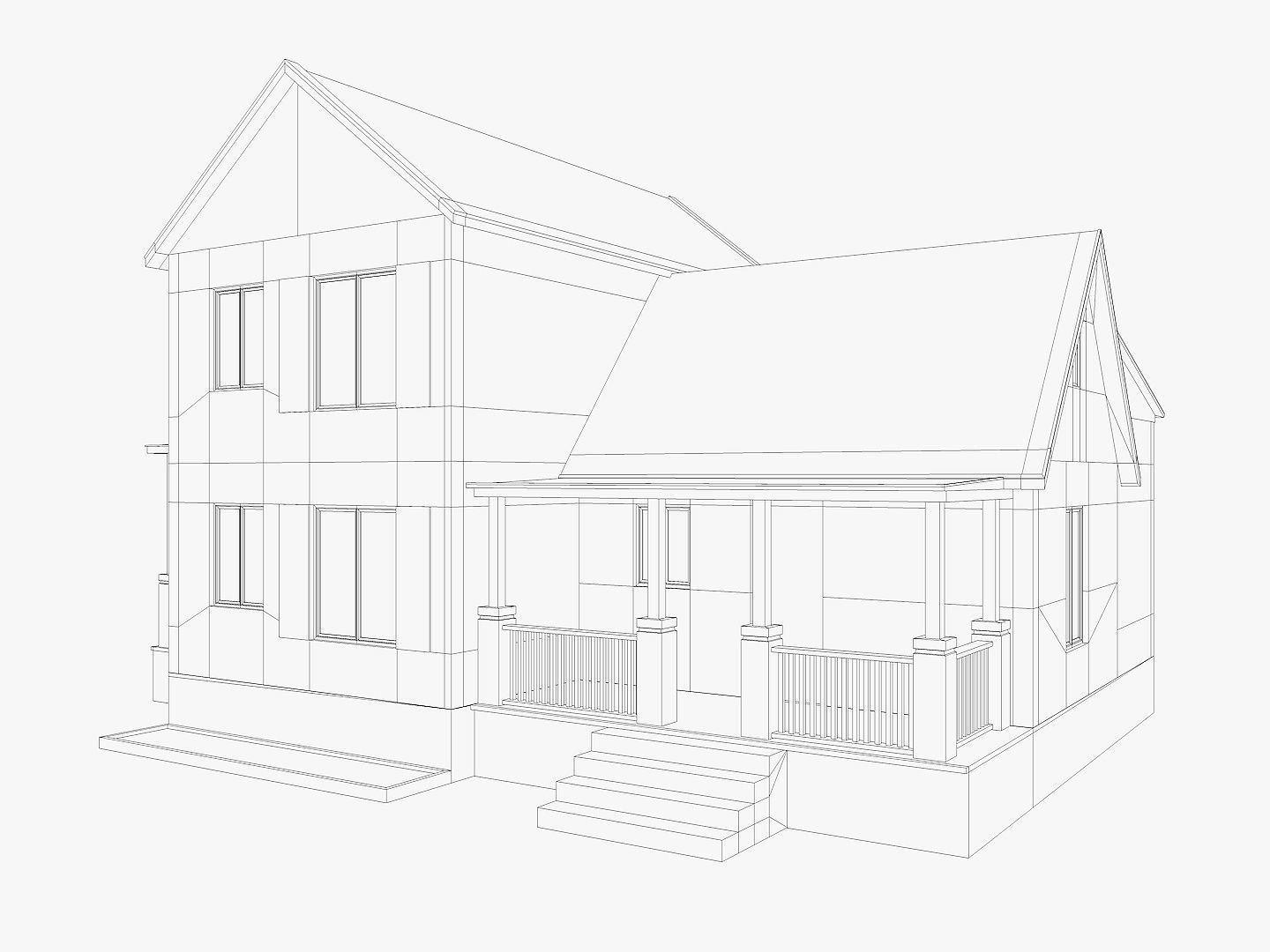 8 House Collection 3D model_7