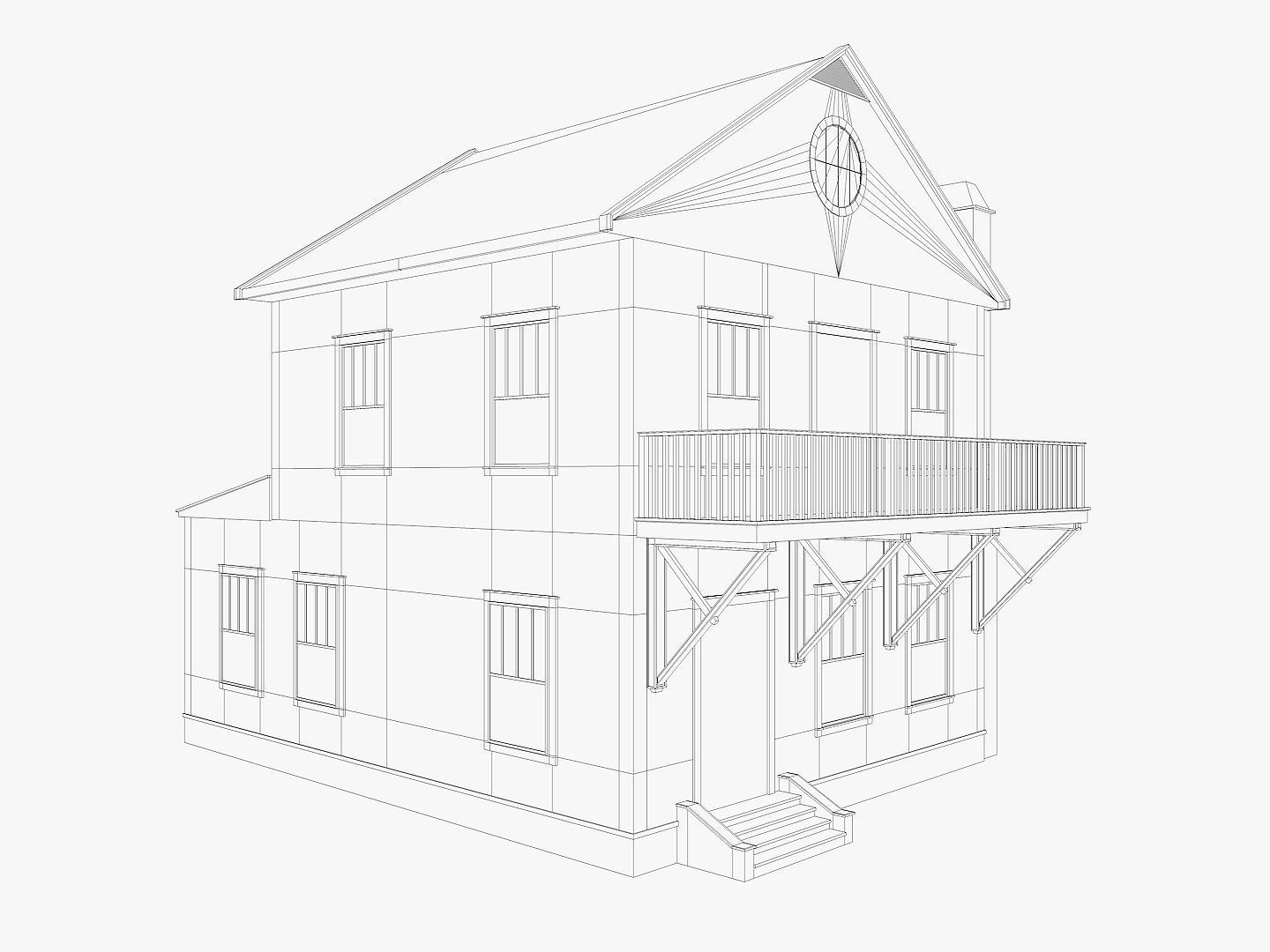 8 House Collection 3D model_11