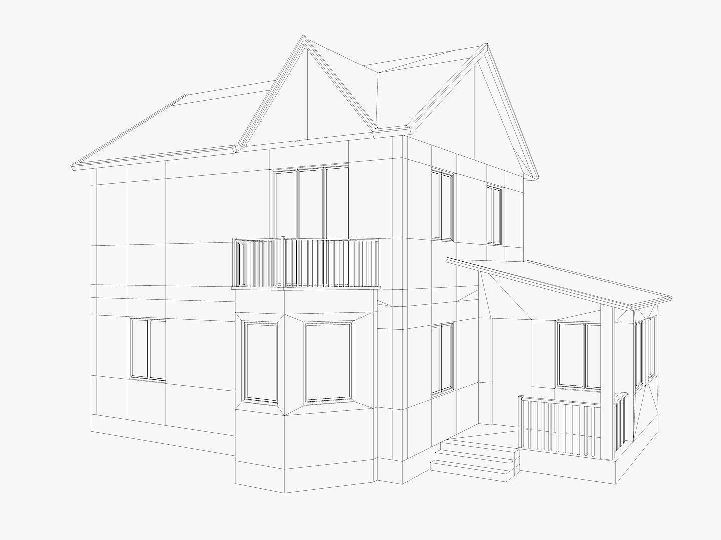 8 House Collection 3D model_28