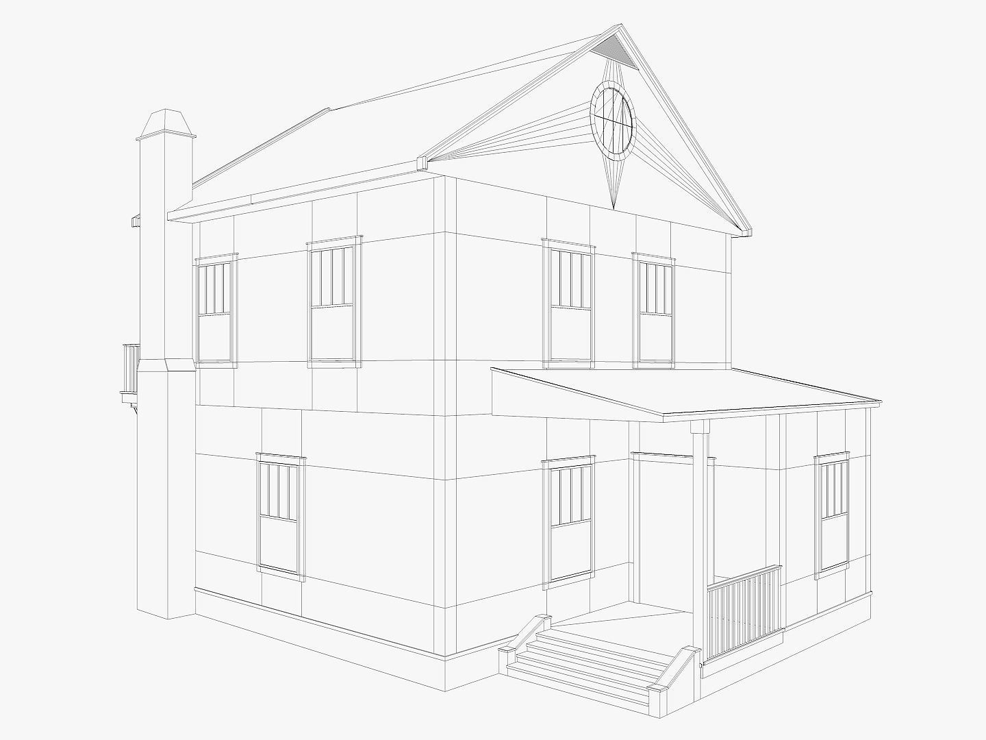 8 House Collection 3D model_12