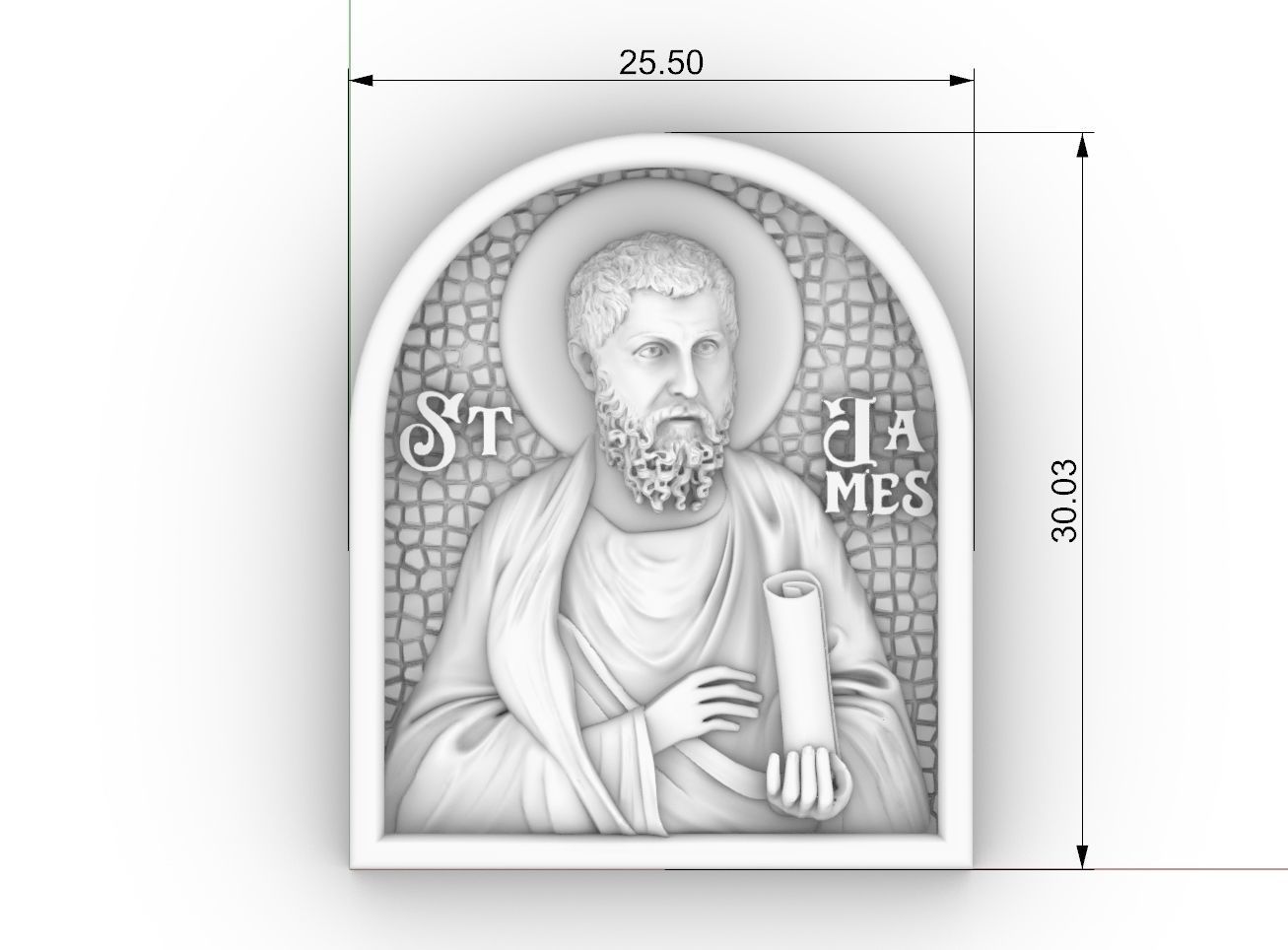 James  son of Alphaeus  Apostle  CNC 3D PRINTING MODEL 3D print model_2