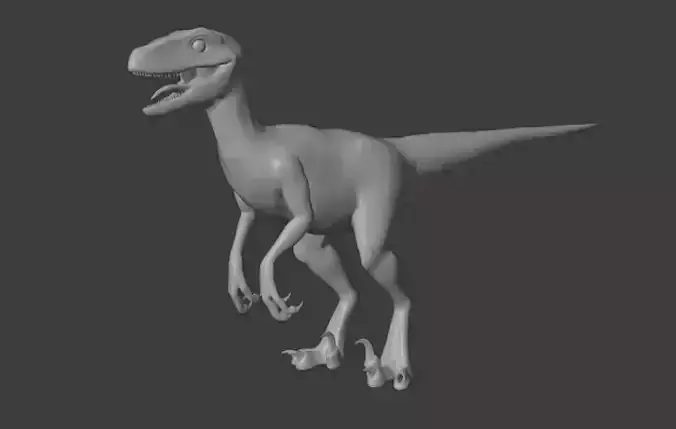 Low Poly Raptor Dinosaur