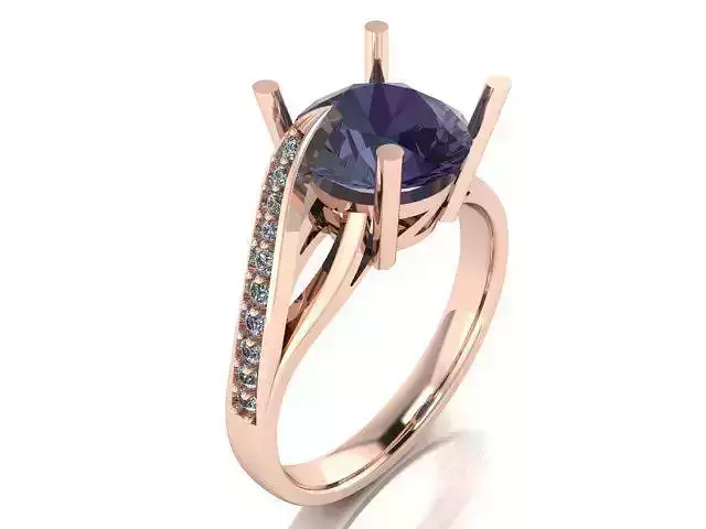 solitaire ring  3D print model