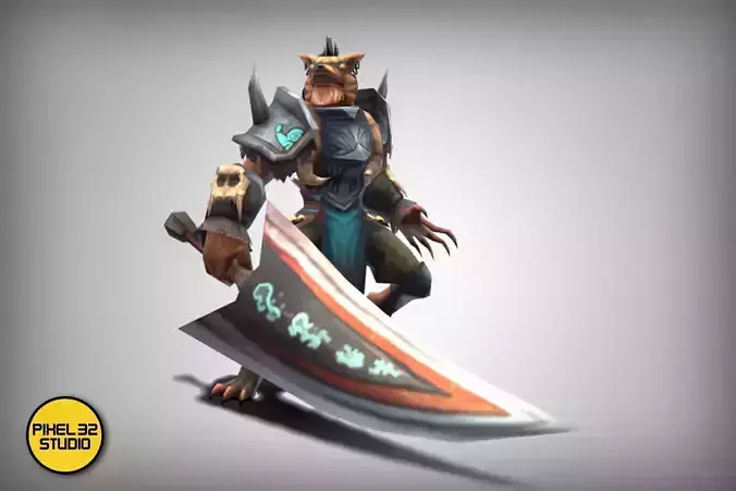 Dungeon Fantasy Monster - Werewolf the Great Sword Low-poly 3D model