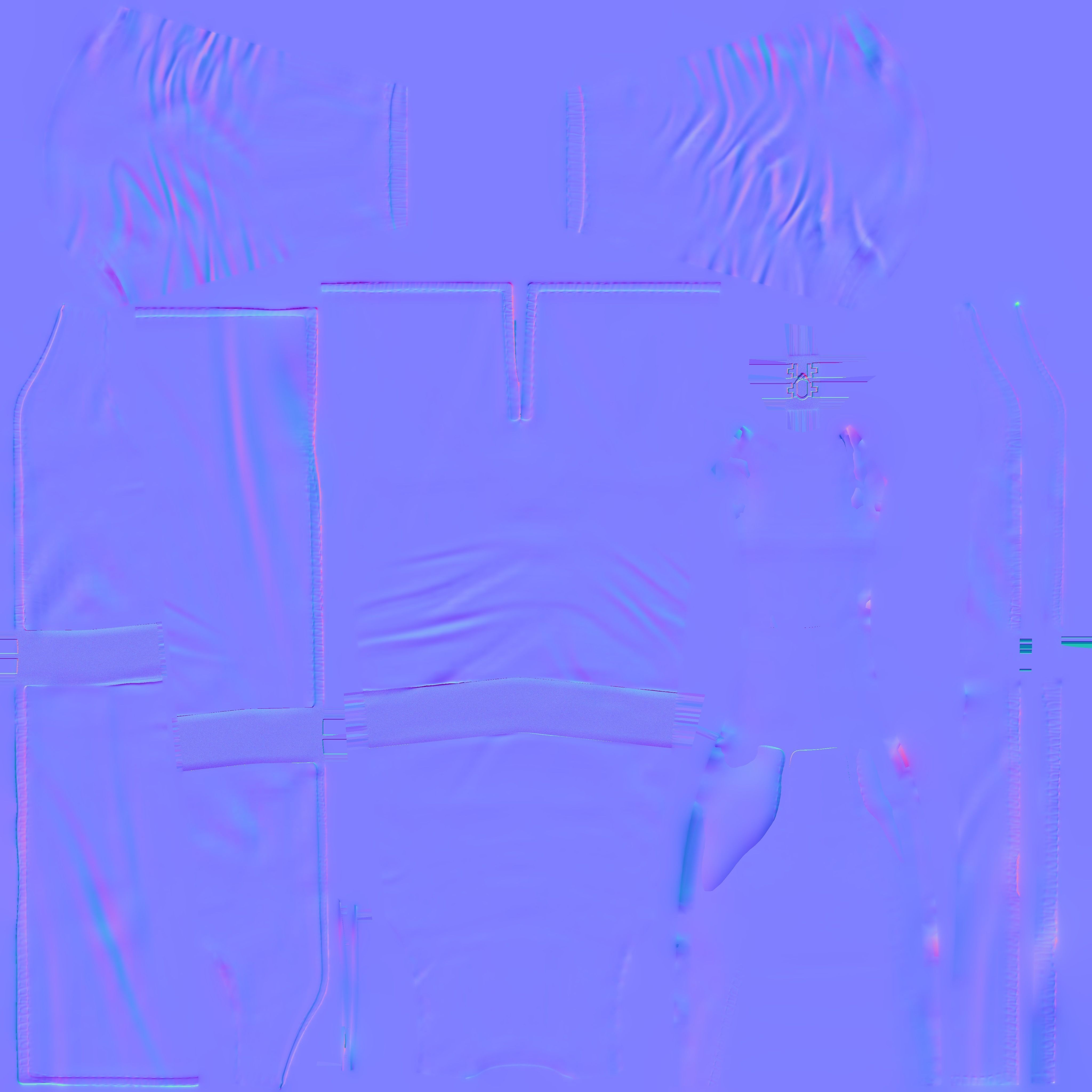 Long Leather Coat Low-poly 3D model_11