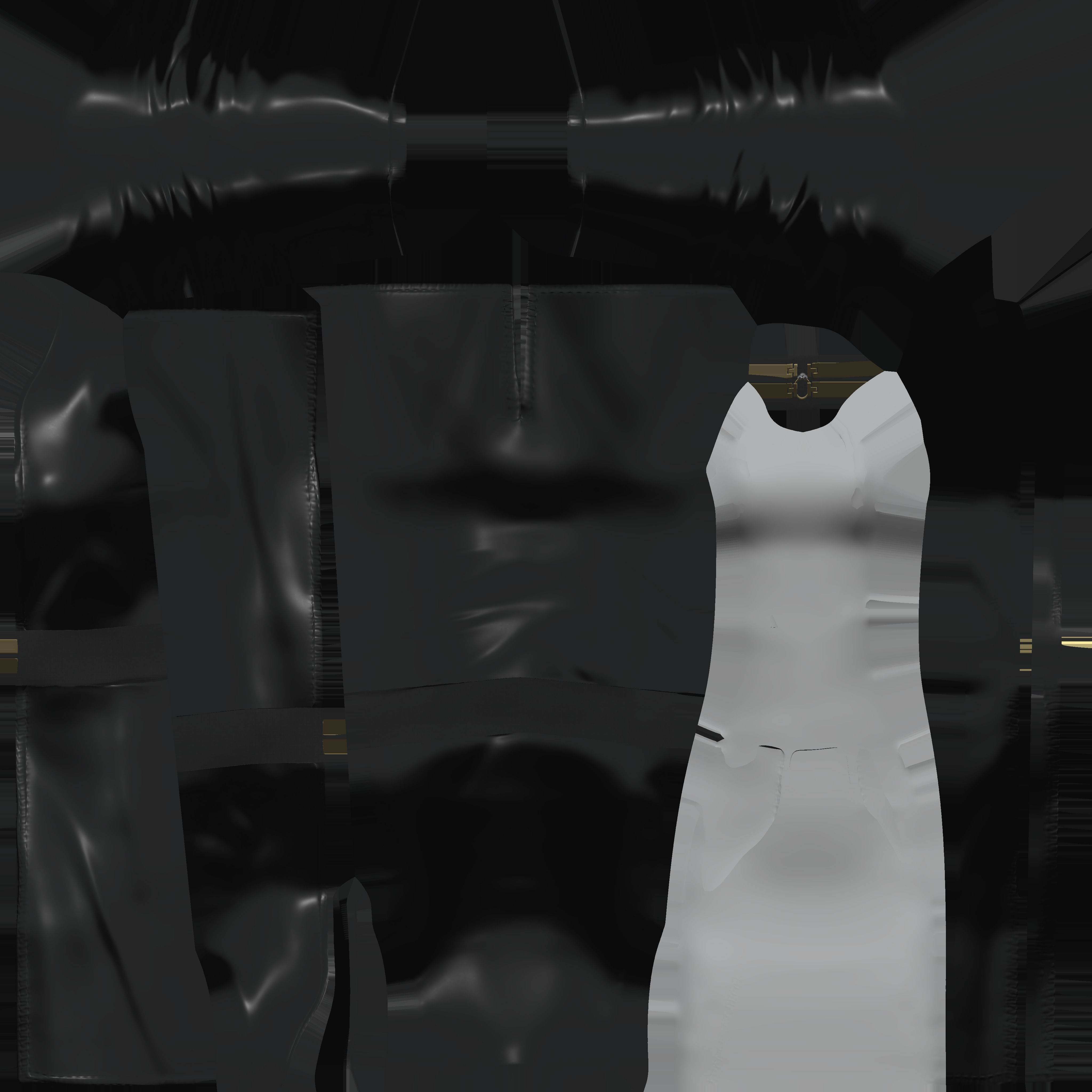 Long Leather Coat Low-poly 3D model_10