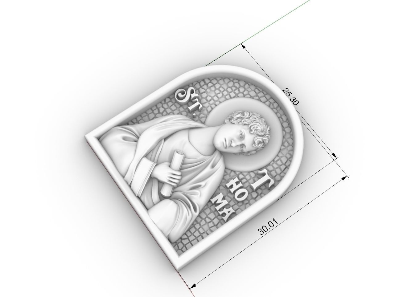 saint  Thomas the Apostle CNC 3D PRINTING MODEL 3D print model_7