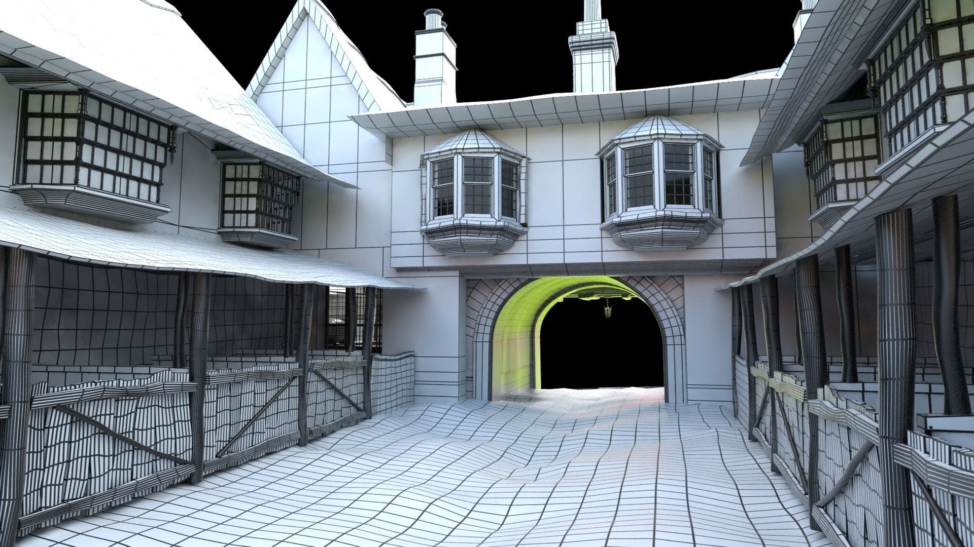 Tudor Pub Inn Tavern 3D model_21