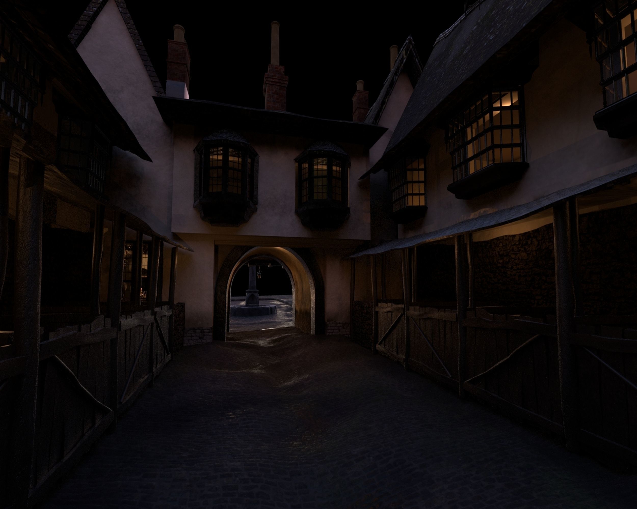 Tudor Pub Inn Tavern 3D model_12