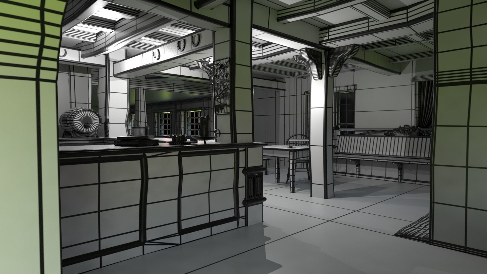 Tudor Pub Inn Tavern 3D model_25