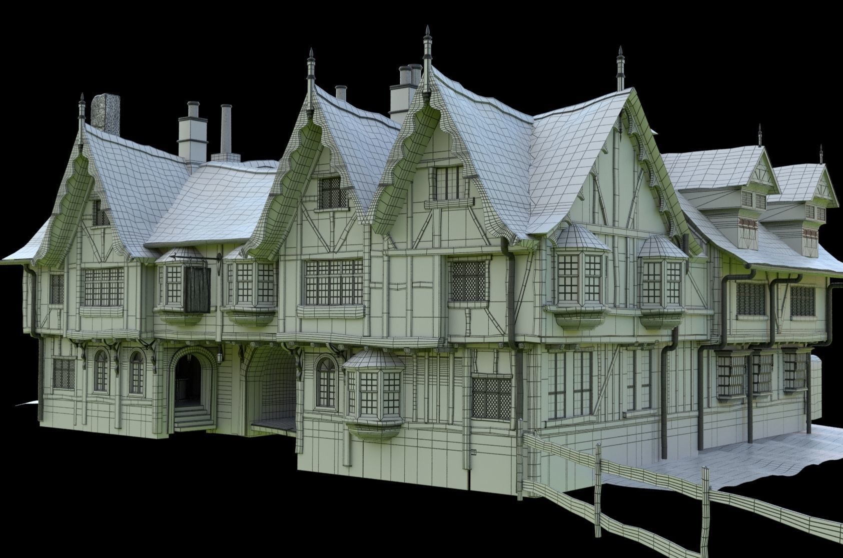 Tudor Pub Inn Tavern 3D model_16