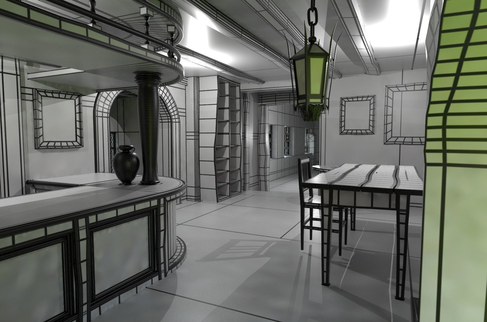 Tudor Pub Inn Tavern 3D model_28