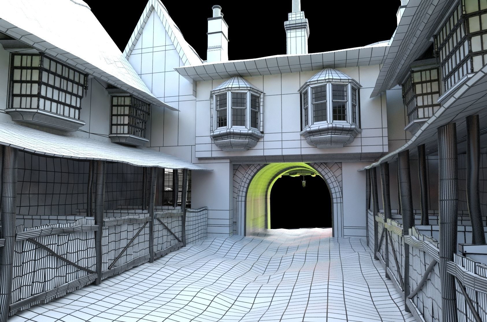 Tudor Pub Inn Tavern 3D model_20