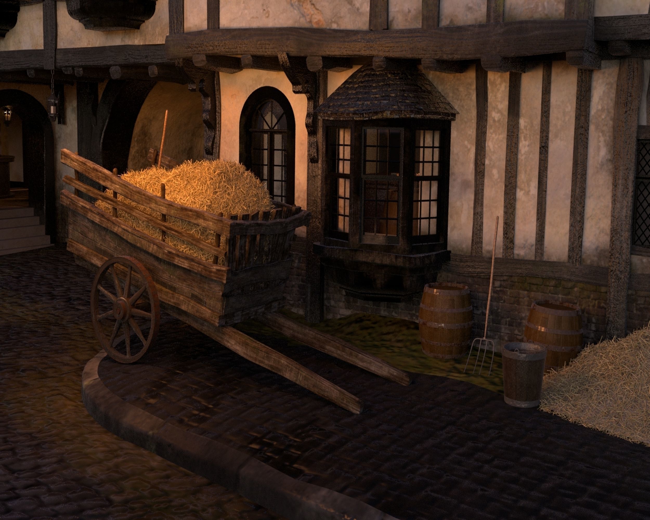 Tudor Pub Inn Tavern 3D model_36