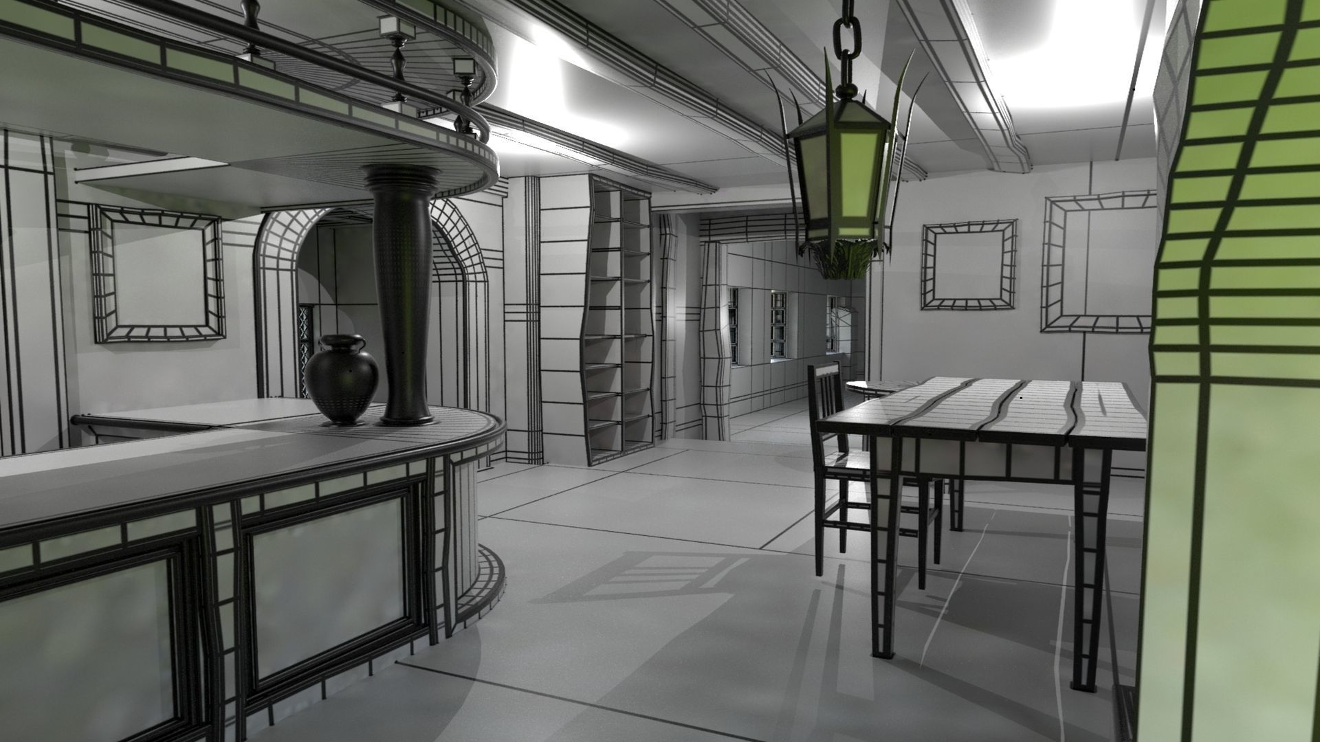 Tudor Pub Inn Tavern 3D model_29