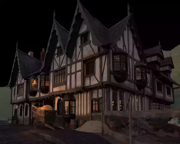 Tudor Pub Inn Tavern 3D model