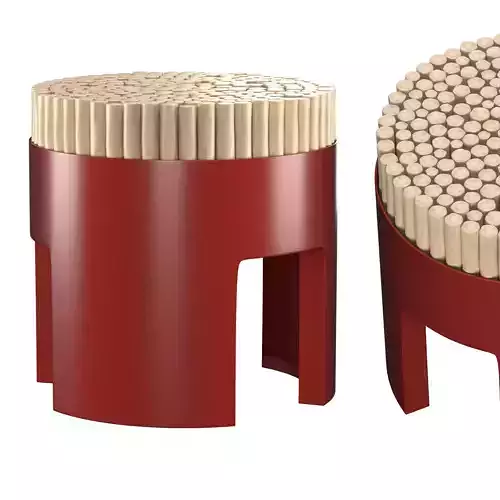 Red Chiquita Stool by Kenneth Cobonpue