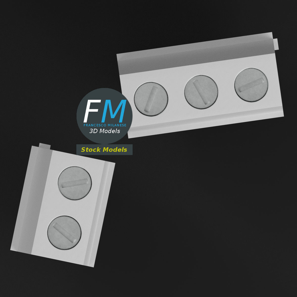 Board mounted screw terminals 3D model_6
