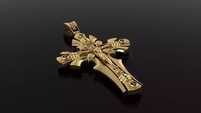 Cross gold pendant