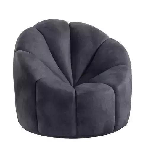 low-poly 3D model swivel chair velvet
