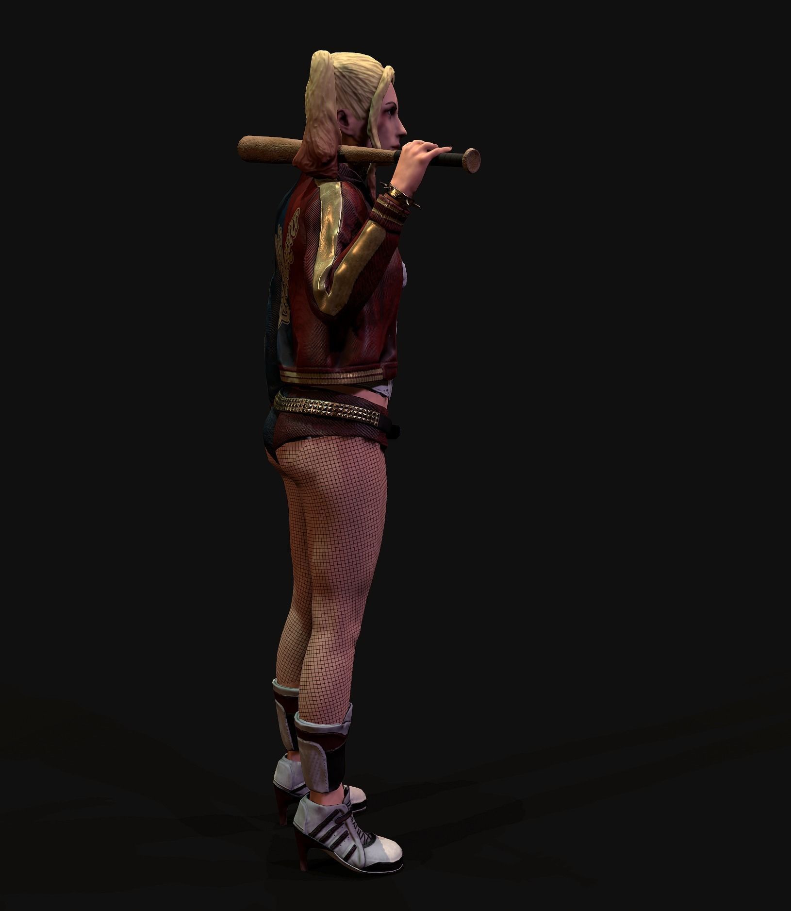Harley Quinn Low-poly 3D model_6