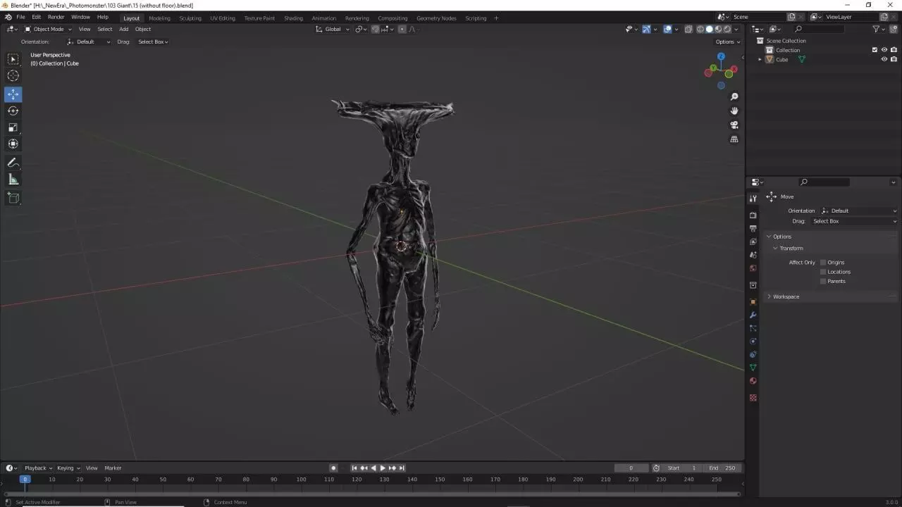 Undead on the ceiling 3D model_0
