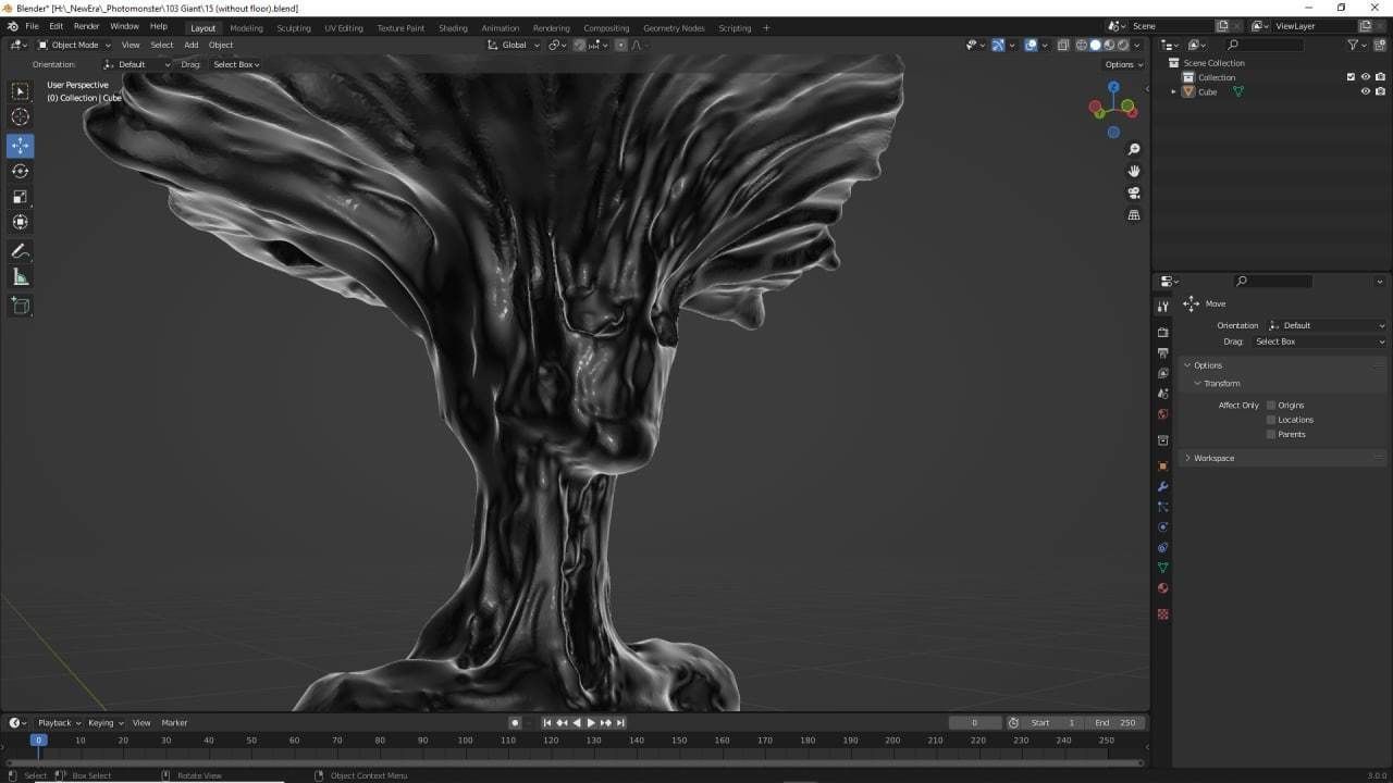 Undead on the ceiling 3D model_1