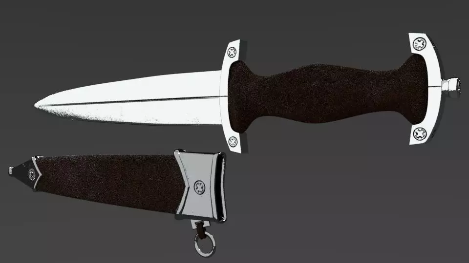 Dagger and Scabbard 3D model