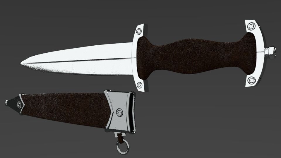 Dagger and Scabbard 3D model_0