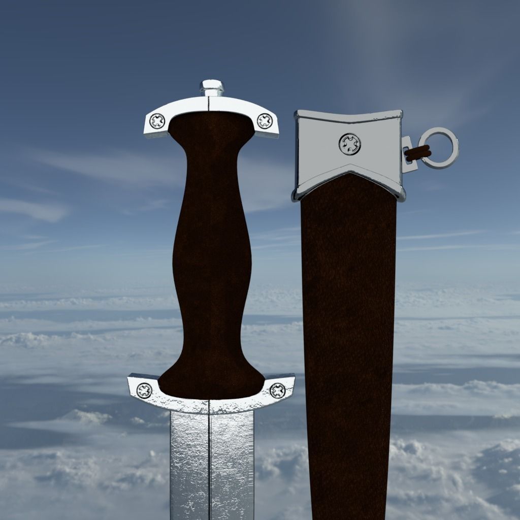 Dagger and Scabbard 3D model_3