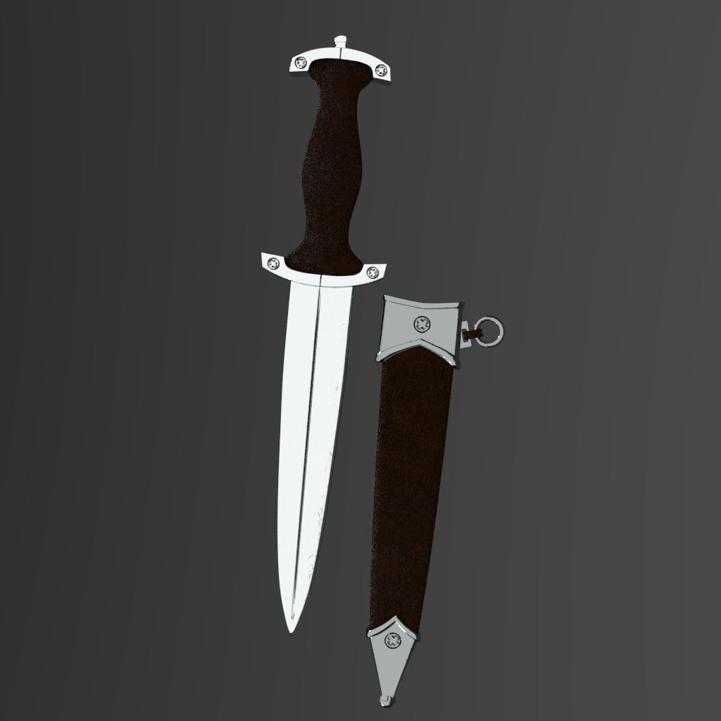 Dagger and Scabbard 3D model_1