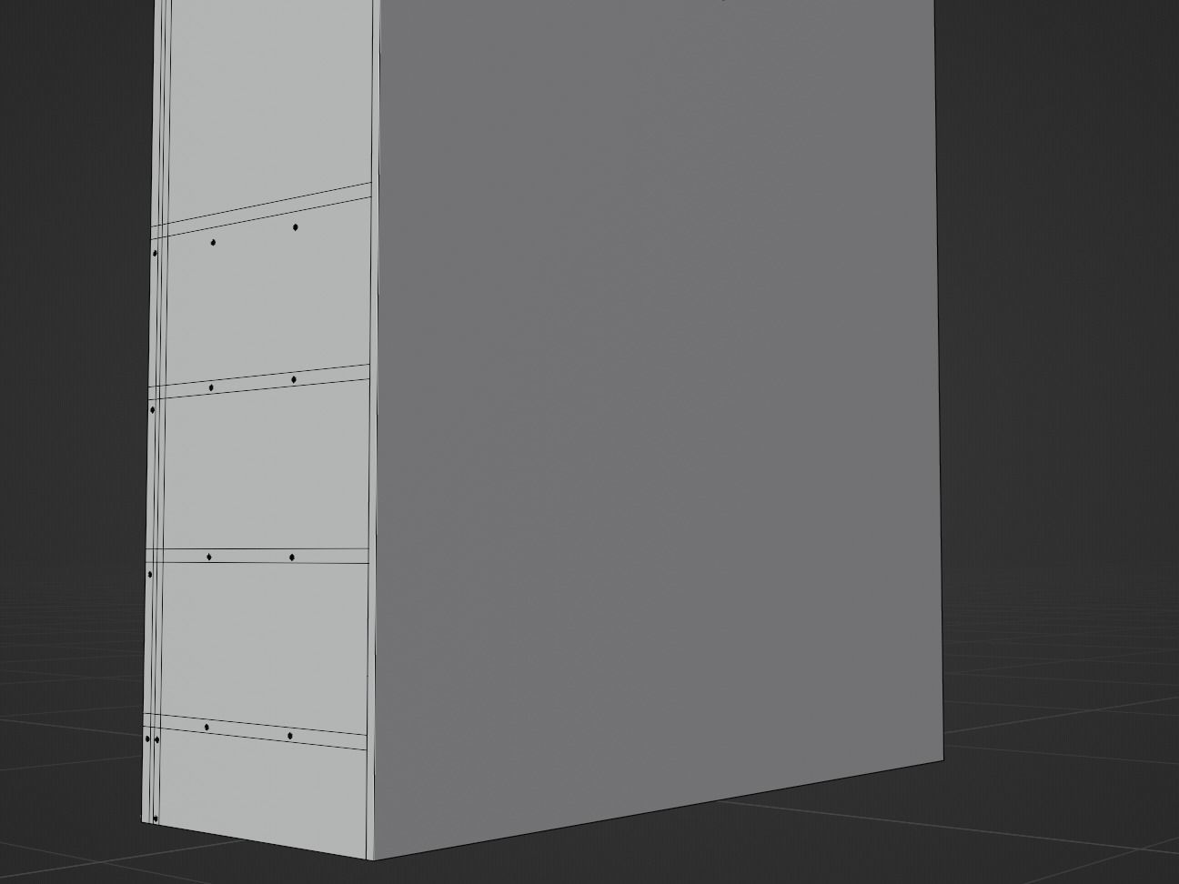 Tall Standing Cabinet Closet 3D model_8