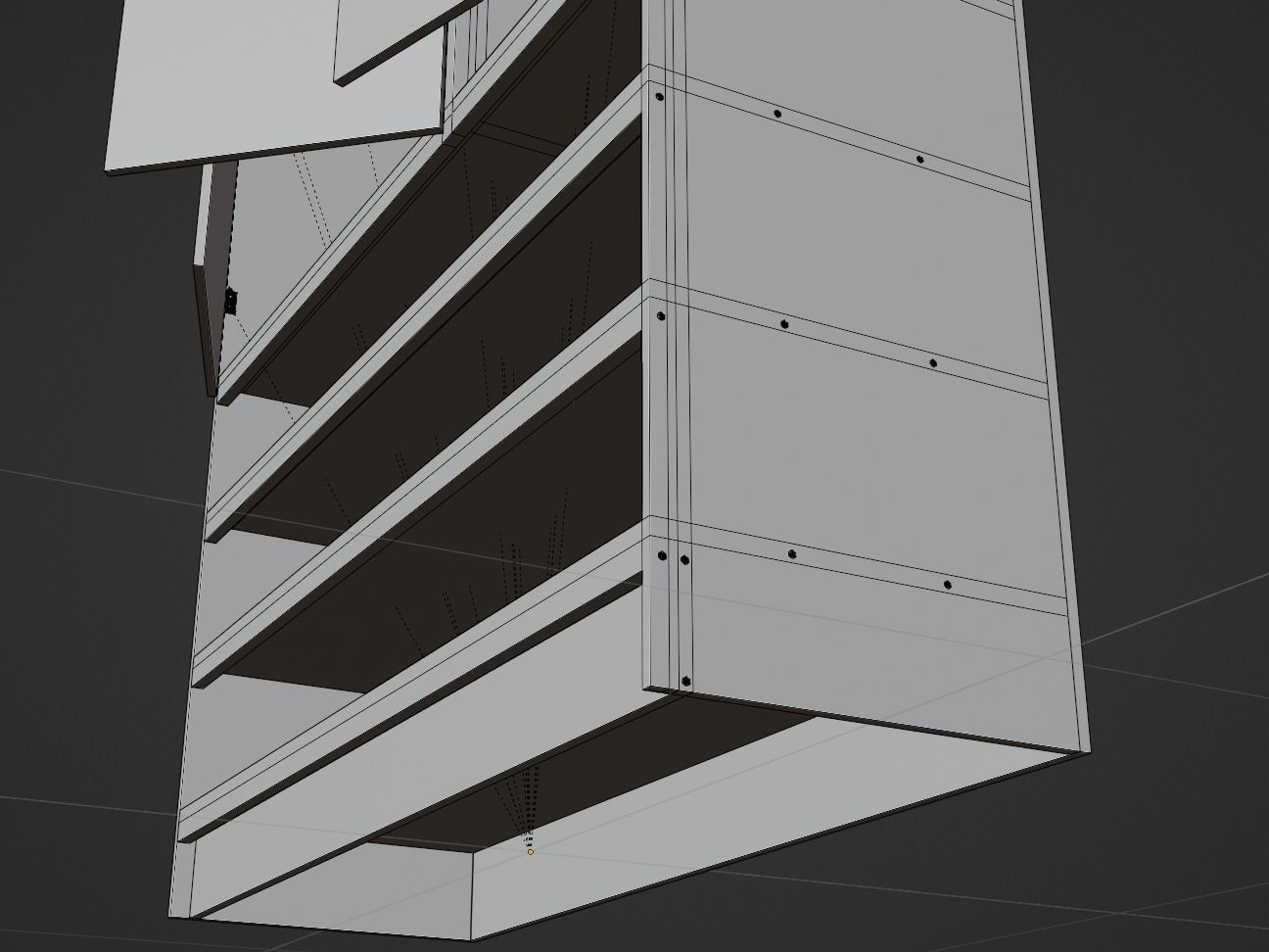 Tall Standing Cabinet Closet 3D model_13