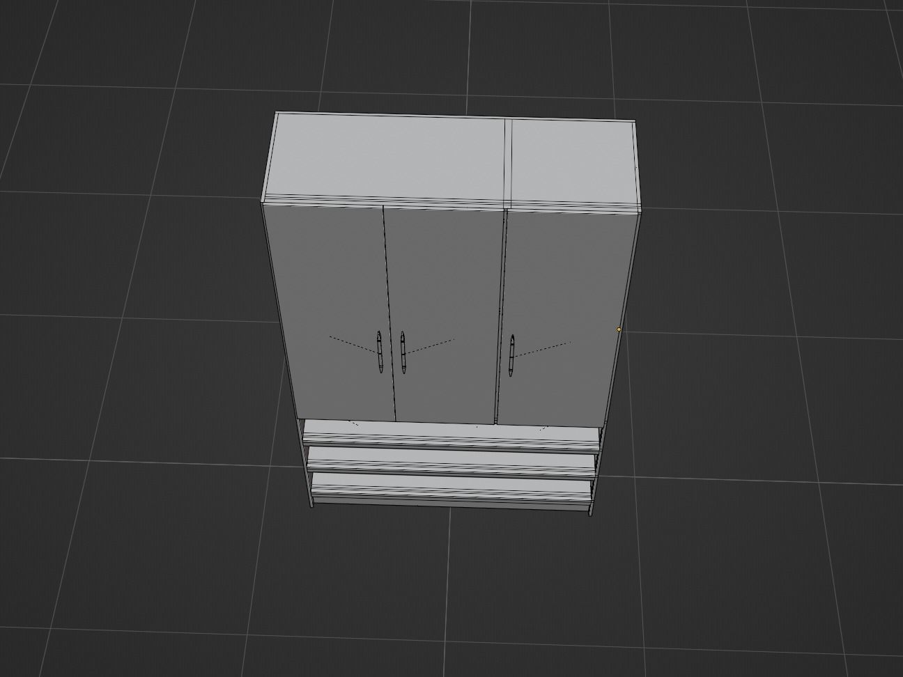 Tall Standing Cabinet Closet 3D model_16