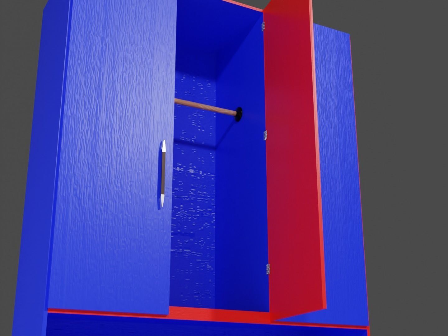 Tall Standing Cabinet Closet 3D model_10
