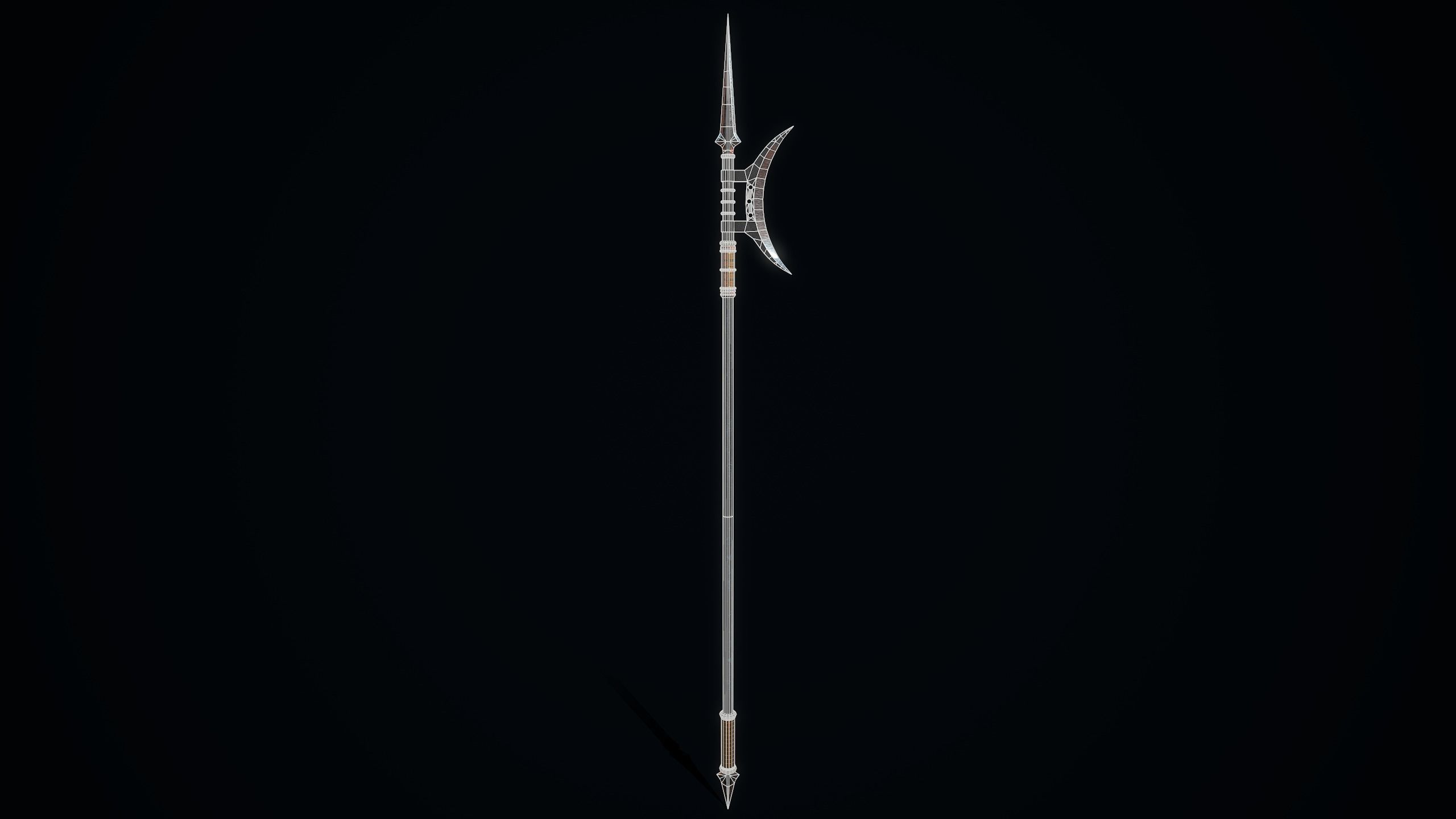 Ancient Chinese Pike Low-poly 3D model_9